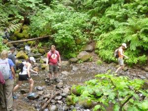 Ballou_cu hikers crossing mtn stream