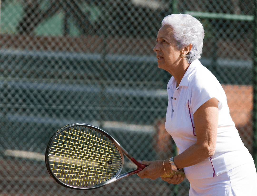 senior tennis player
