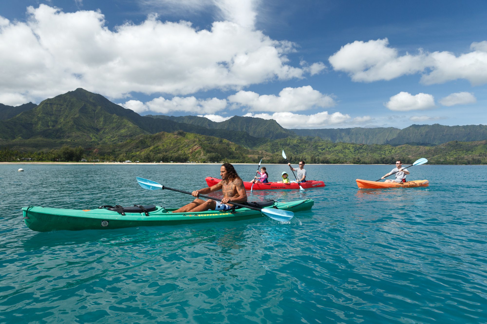 Kayaking Hanelei Bay =courtesty Kayak Hanalei